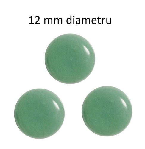 Cabochon Pietre Semipretioase Caboson din Aventurin Verde Natural Rotund 12 mm 1 buc