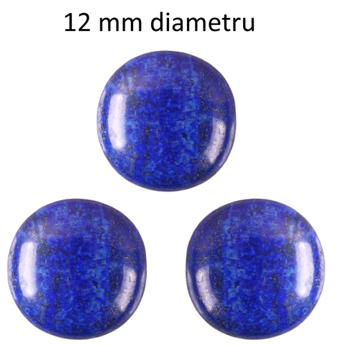 Cabochon Pietre Semipretioase Caboson din Lapis Lazuli Albastru Rotund 12 mm 1 buc