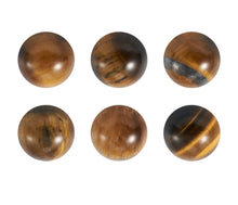 Încărcați imaginea în Galerie, Cabochon Pietre Semipretioase Caboson din Ochi de Tigru Maro Tiger Eye Rotund 12 mm 1 buc Creare de bijuterii