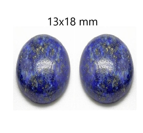 Cabochon Pietre Semipretioase Caboson din Lapis Lazuli Albastru Oval 13x 18 mm 1 buc Creatie bijuterii