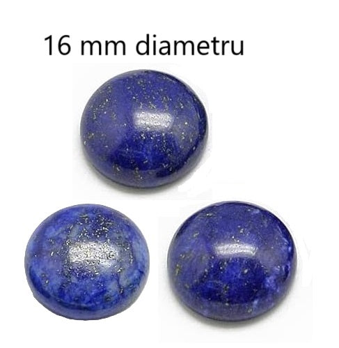 Cabochon Pietre Semipretioase Caboson din Lapis Lazuli Albastru Rotund 16 mm 1 buc piatra semipretiosa