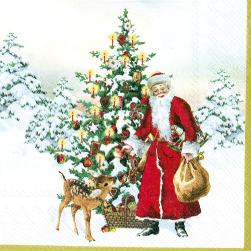 Servetel de Colectie Craciun pentru Tehnica Decoupage Christmas Santa 33x33 cm