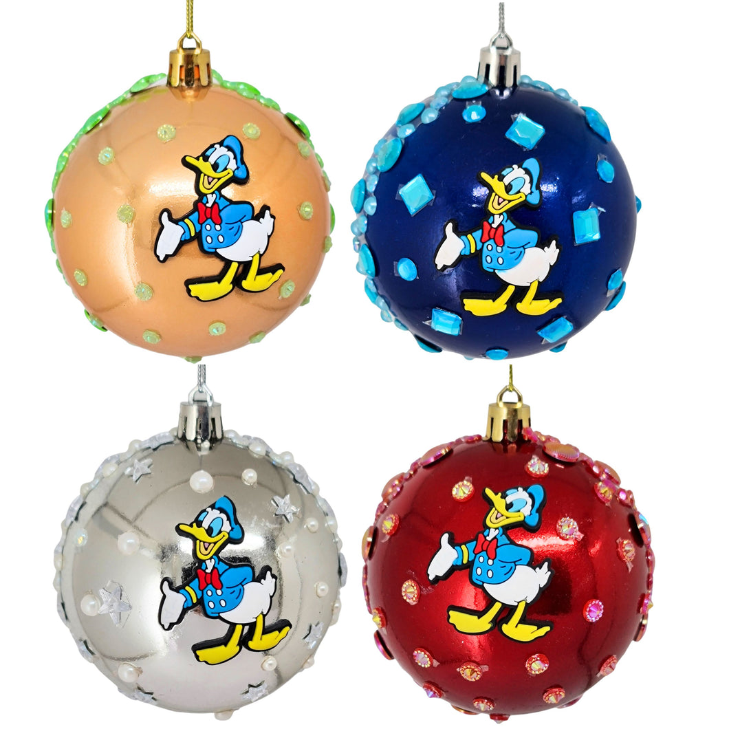 Set Globuri de Craciun Disney pentru Copii Brad Pom Clubul lui Mickey Mouse Ratoiul Donald Duck 4 buc 8 cm