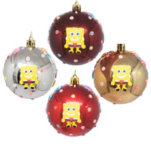 Încărcați imaginea în Galerie, Set Globuri de Craciun Disney pentru Copii Brad Pom Sponge Bob Pantaloni Patrati Buretel 4 buc 8 cm