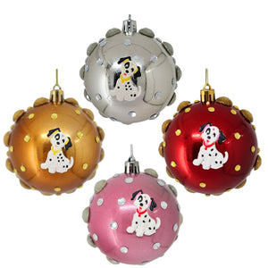 Set Globuri de Craciun Disney pentru Copii Brad Pom Pongo Catelul 101 Dalmatieni 4 buc 8 cm Desene Animate