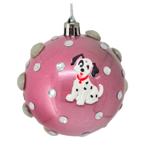 Set Globuri de Craciun Disney pentru Copii Brad Pom Pongo Catelul 101 Dalmatieni 4 buc 8 cm Sarbatori Baieti