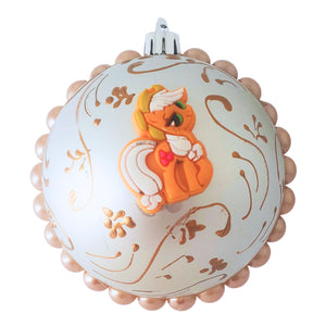 Set Globuri de Craciun Disney pentru Copii Brad Pom My Little Pony Micii Ponei Applejack 4 buc 8 cm Sarbatori Iarna