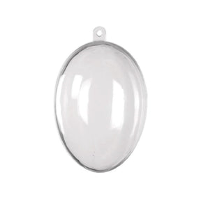 Glob Plastic Doua Jumatati Acril Ou Oval Transparent Blank Nedecorat de Craciun 6 cm 60 mm