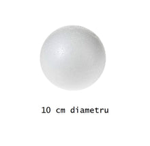 Încărcați imaginea în Galerie, Glob din Polistiren Bila Minge Sfera Blank Rotund 100 mm Craciun 1 buc