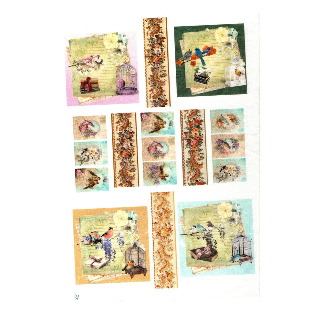 Hartie de Orez A4 pentru Tehnica Decoupage de Servetel Hobby Craft Handmade Colaj Vintage Maro-Brown A4