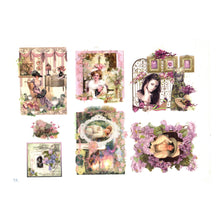 Încărcați imaginea în Galerie, Hartie de Orez A4 pentru Tehnica Decoupage de Servetel Hobby Craft Handmade Colaj Vintage Mov-Magenta A4