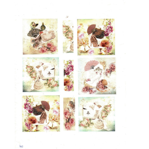 Hartie de Orez A4 pentru Tehnica Decoupage de Servetel Hobby Craft Handmade Pantofi Shabby Chic A4