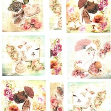 Încărcați imaginea în Galerie, Hartie de Orez A4 pentru Tehnica Decoupage de Servetel Hobby Craft Handmade Pantofi Shabby Chic A4 Roz Evantaie