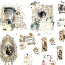 Încărcați imaginea în Galerie, Hartie de Orez A4 pentru Tehnica Decoupage de Servetel Hobby Craft Handmade Colaj White Wedding Vintage Ladies A4 alb-crem