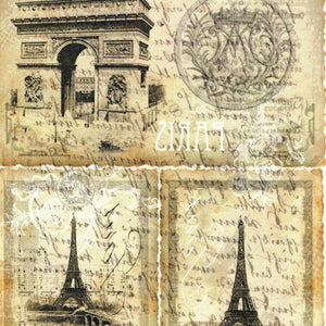 Hartie de Orez pentru Tehnica Decoupage de Servetel Carti Postale Just Paris A4