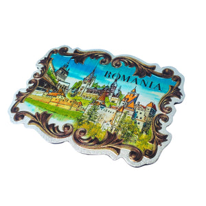 Magnet Decorativ de Frigider Tablou  Romania Suvenir Castele Diverse castelul Rasnov Sighisoara