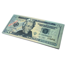 Magnet Decorativ de Frigider Suvenir Bacnota de 20 Dolari American USA Specimen Dollars