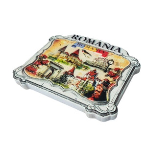 Magnet Decorativ de Frigider Vlad Tepes Suvenir din Ceramica Castele din Romania VampirDracula