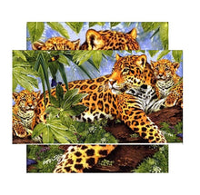 Încărcați imaginea în Galerie, Servetele Decorative de Masa cu Animale Pachet 10 Buc Mama si Puiul Jaguar Jungle 33x33 cm